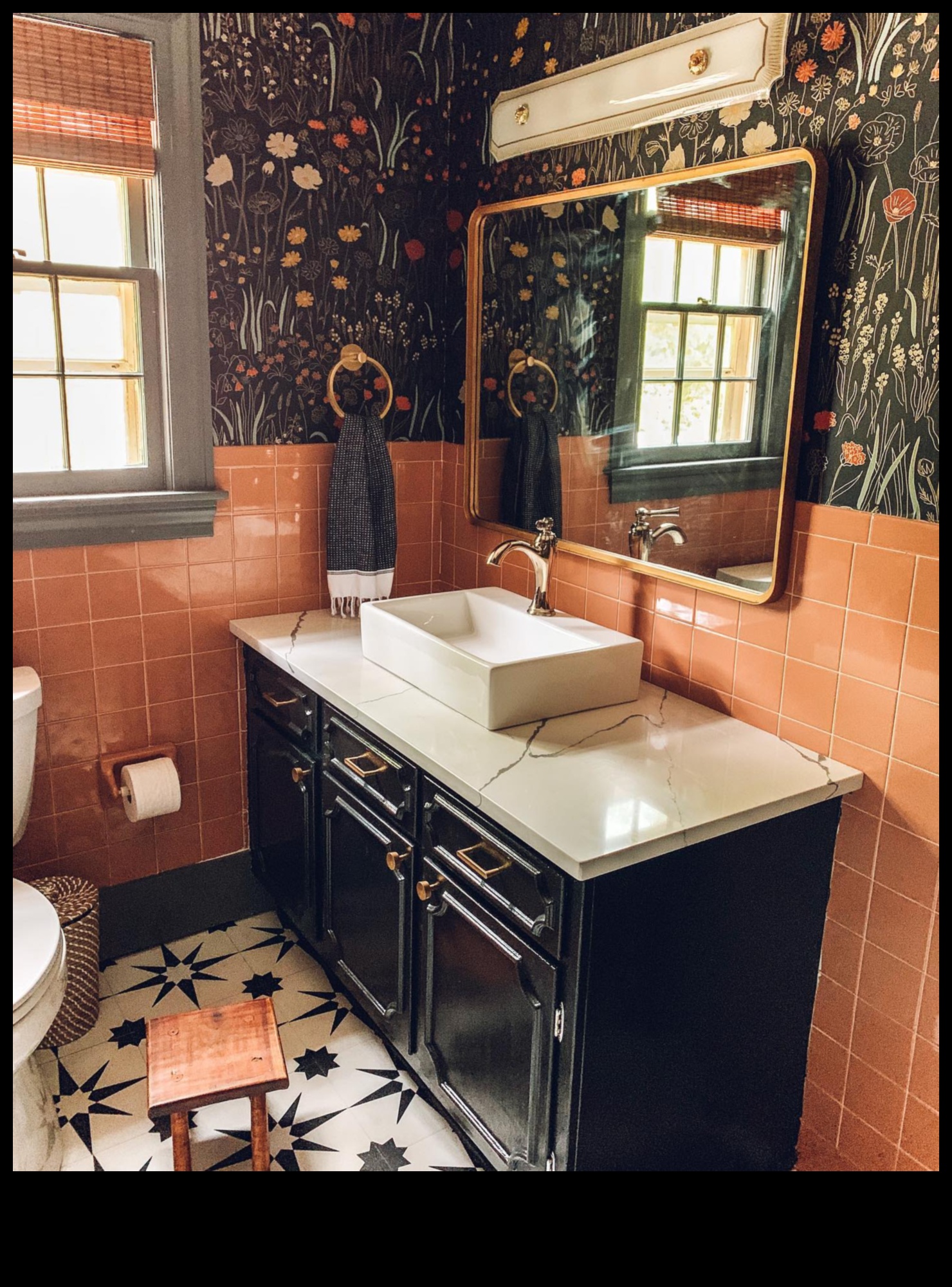 Vintage Esintili Banyo Dekorasyon Fikirleri