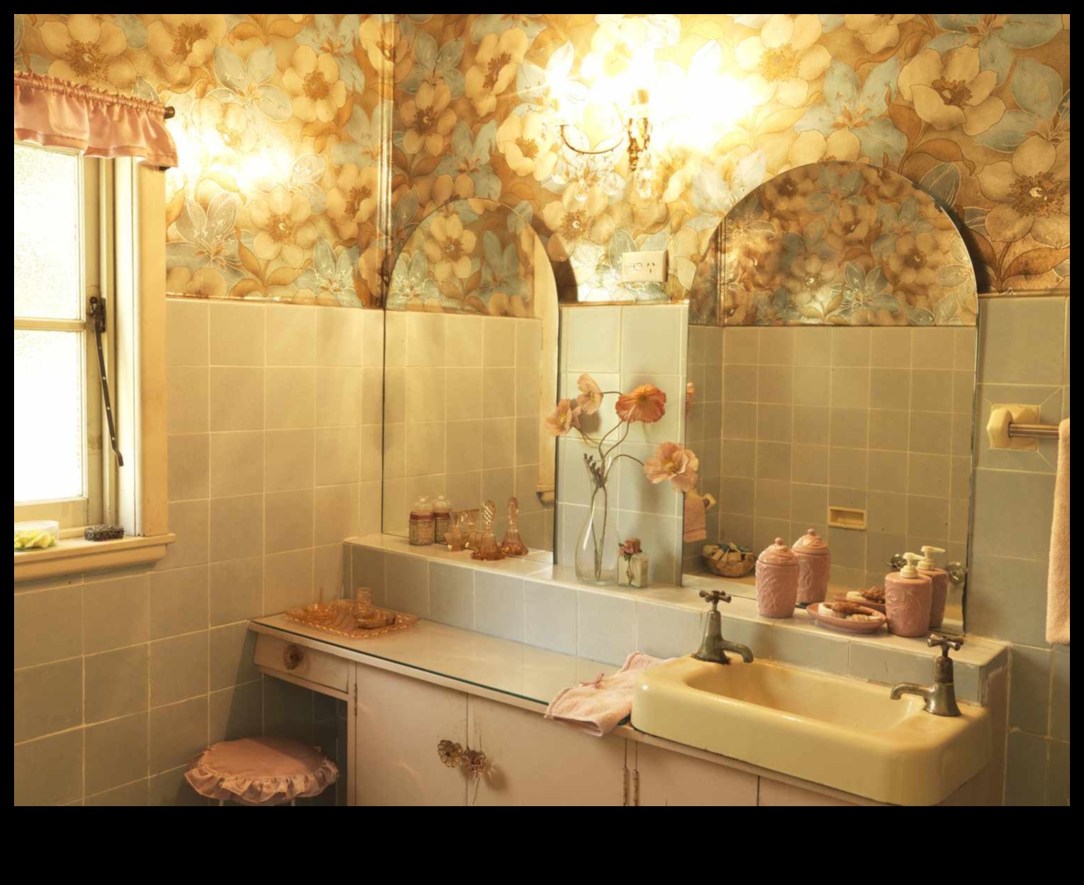 Vintage Esintili Banyo Dekorasyon Fikirleri